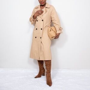 TopShop tan trench coat size US 2